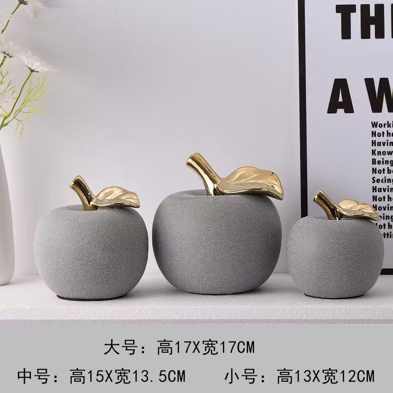 简约欧式家用酒店用定制苹果摆件电镀多彩多色详情15