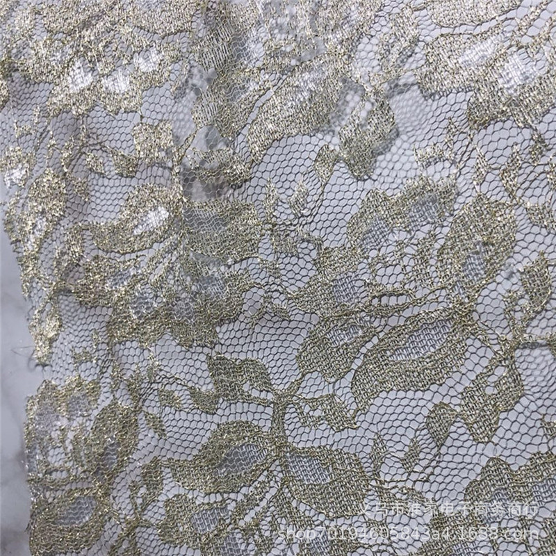 Factory direct sales, available in stock for gold thread lotus lace, gold thread fabric, lace headwear and accessories, handcrafted backgrounds pic 10