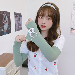 印花卡通驱蚊冰袖女韩国儿童夏季户外冰丝防晒袖套可爱护臂防晒袖详情16