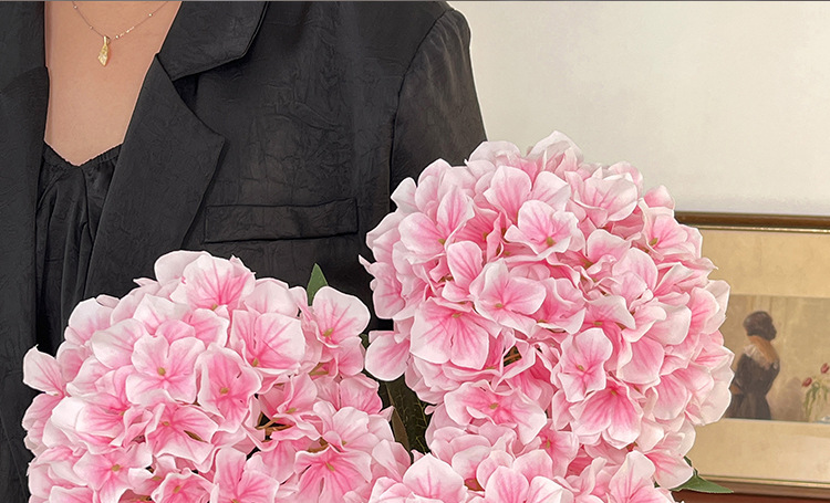 3D打印144片3叶仿真丽莎绣球花假花餐桌花摆花婚礼布置DIY花材详情21