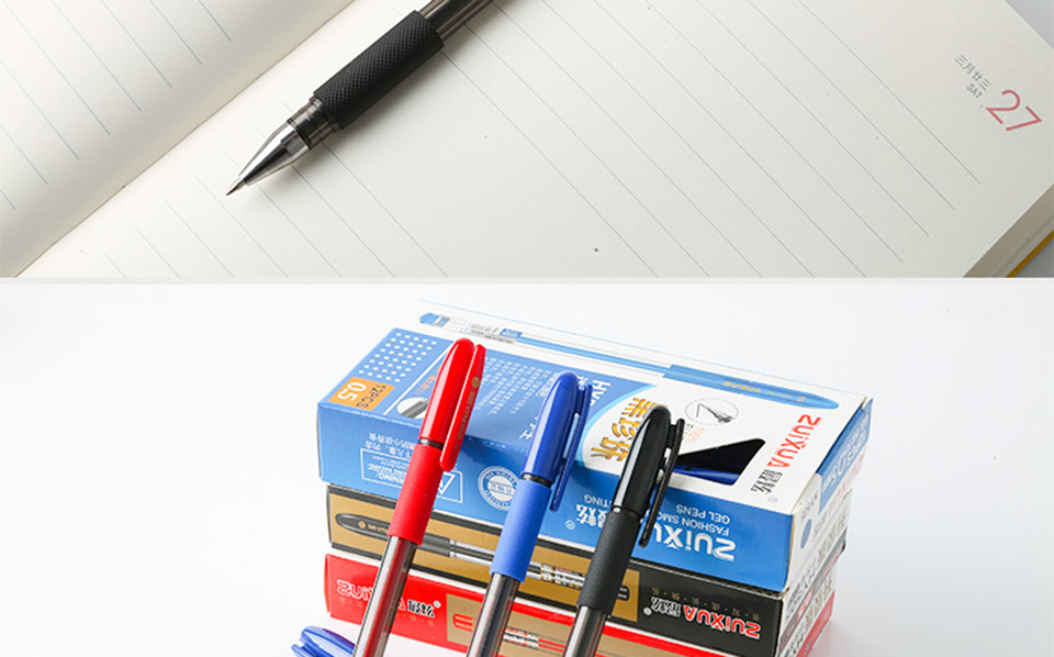 505 Smooth Gel Pen Student Office Business Signature Pen 0.5mm Black Pearl Gel Pen pic 13