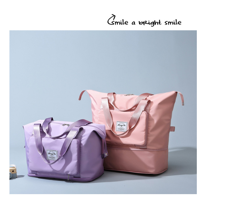 Wholesale dry and wet separation sports hand-held shoulder bags, yoga and fitness bags, folding and storage large-capacity travel bags, LOGO pic 29