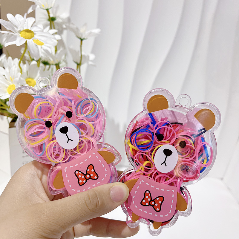 不伤发儿童一次性皮筋彩色小皮筋发圈韩版发绳扎头发成年头饰可爱详情2