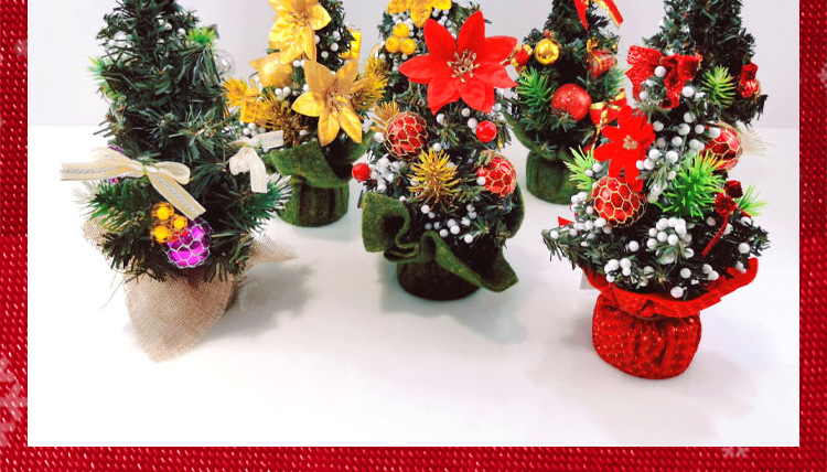 Cross-border new mini Christmas tree, small desktop Christmas tree ornament, 20cm Christmas tree, Christmas decoration items pic 47