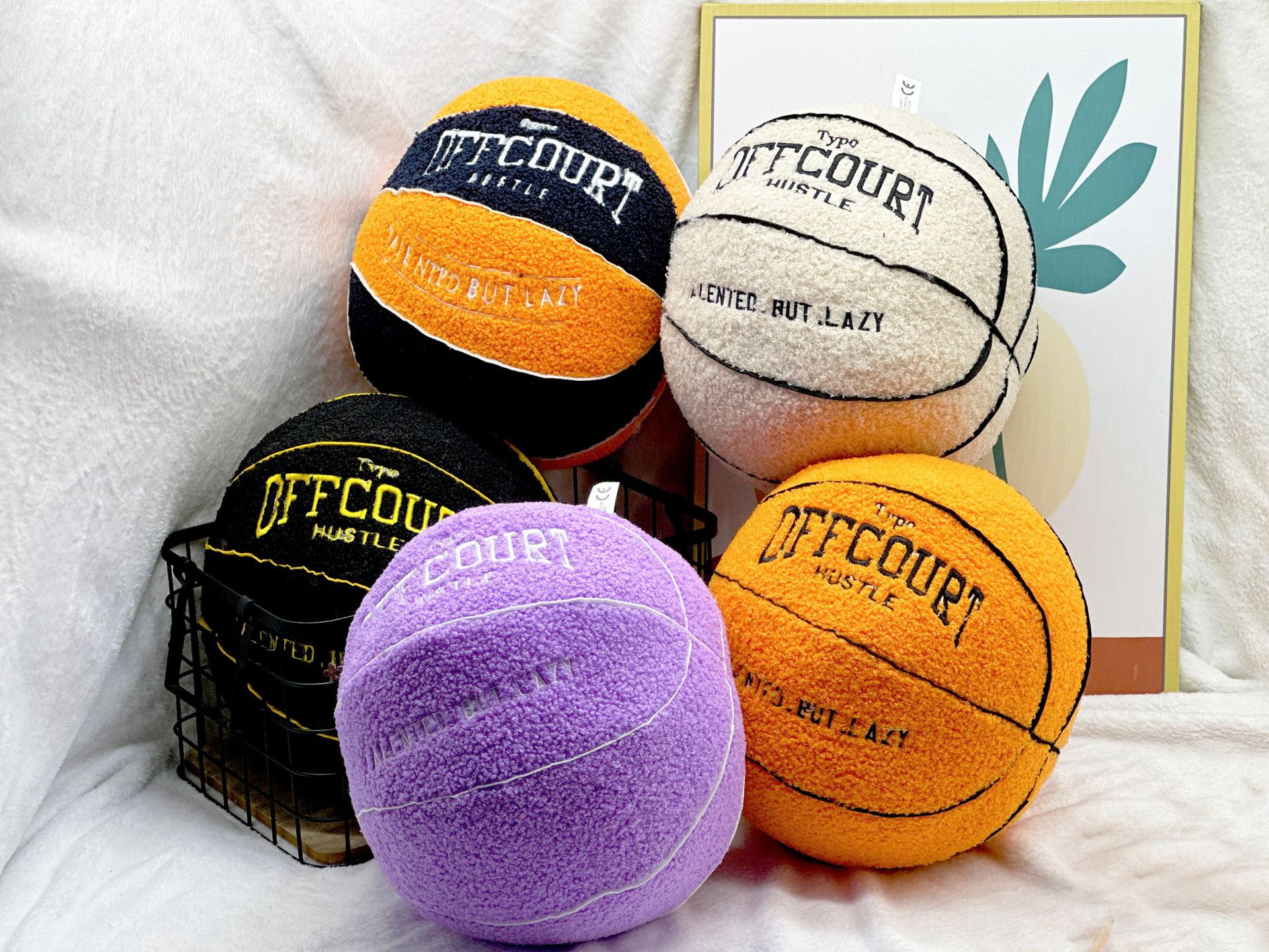 Cross-border new product: offcourt basketball pillow, Basketball plush pillow, plush doll pic 7