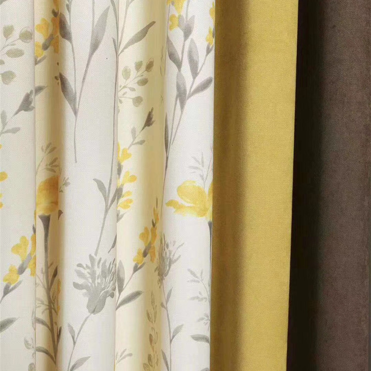 A fresh and light-blocking bedroom with a combination of Sephunni curtain fabric and printed country flowers pic 4