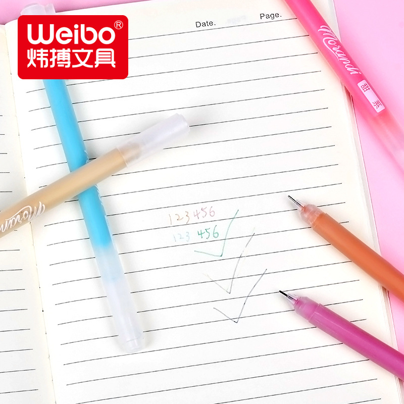 炜搏创意书写签名签字笔办公用品学生现货中性笔批发新款厂家直销详情5