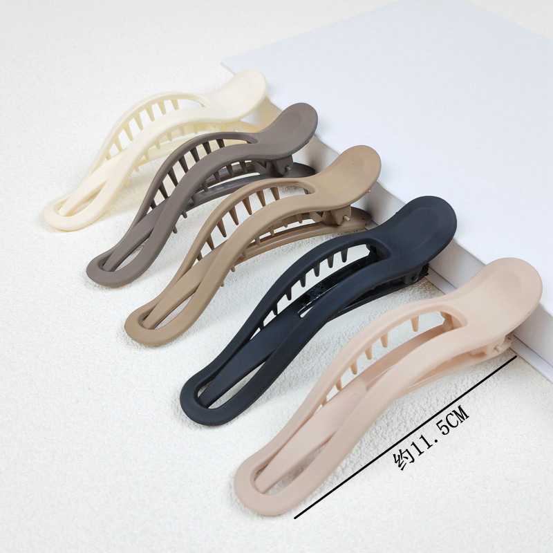Large oval duckbill hairpin, matte scratch-off hairpin, high-end hairpin, shark clip at the back of the head, straight hairpin accessory pic 1
