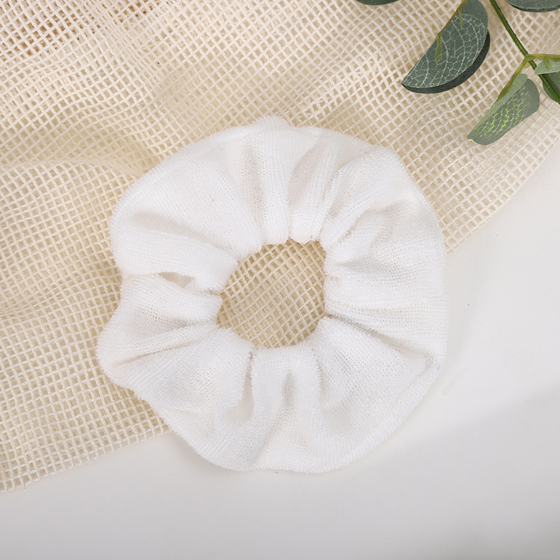 New European and American towel fabric hair band, water-absorbing plush pig large intestine hair rope, face washing head band, sports hair accessory, printed headwear pic 21