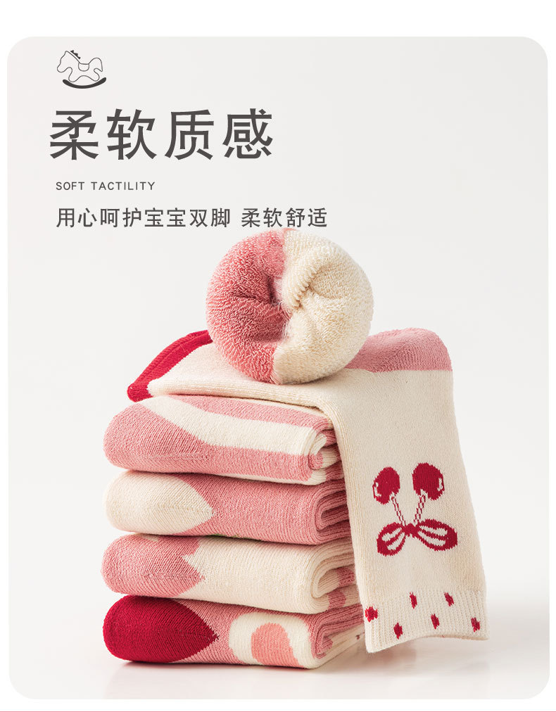 敏榴2023冬季加厚毛圈毛巾袜子批发可爱卡通保暖宝宝棉袜女童袜子详情7