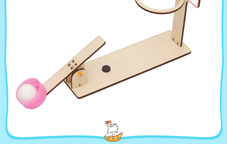 小学生手工投篮器趣味科学实验steam科教6~13岁木制教具小制作详情20