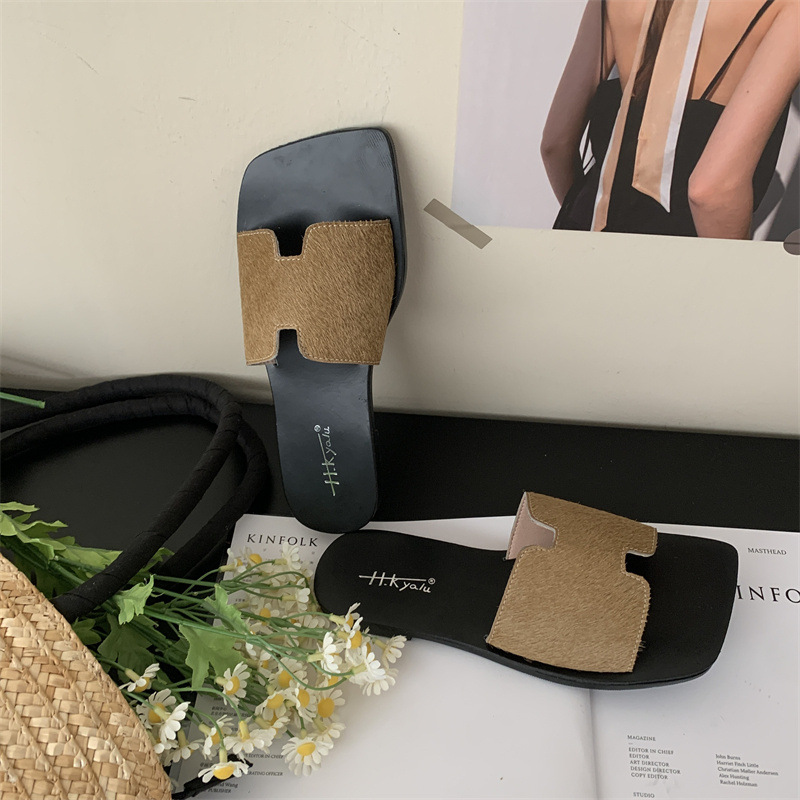 女士凉拖鞋外穿2024年夏季新款时尚百搭复古舒适平底防滑一字拖潮详情37