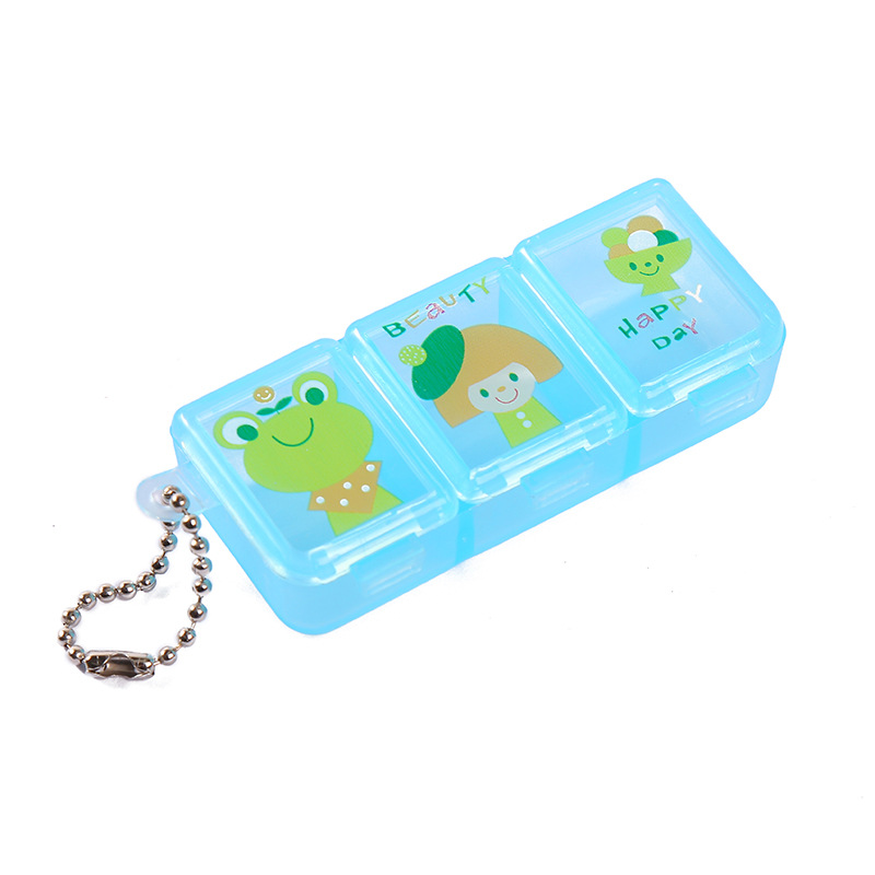 Creative cartoon pill box, simple three-compartment student one-day nutrition tablet storage box, exquisite medicine box wholesale pic 9