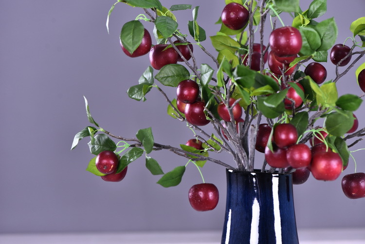 Wholesale of artificial apple branches, multi-leaf home decoration fruit branches, new Chinese-style New Year decoration berries from the manufacturer pic 36
