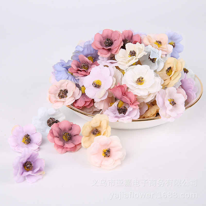 Three-layer Daisy simulation flower head diy handmade headwear hat decoration material cross-border bestseller new product Little flower pic 8
