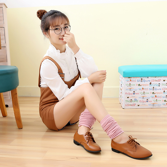 Japanese autumn and winter new combed cotton warm socks, three-bar student socks, air-conditioned room knee and leg guards pic 29