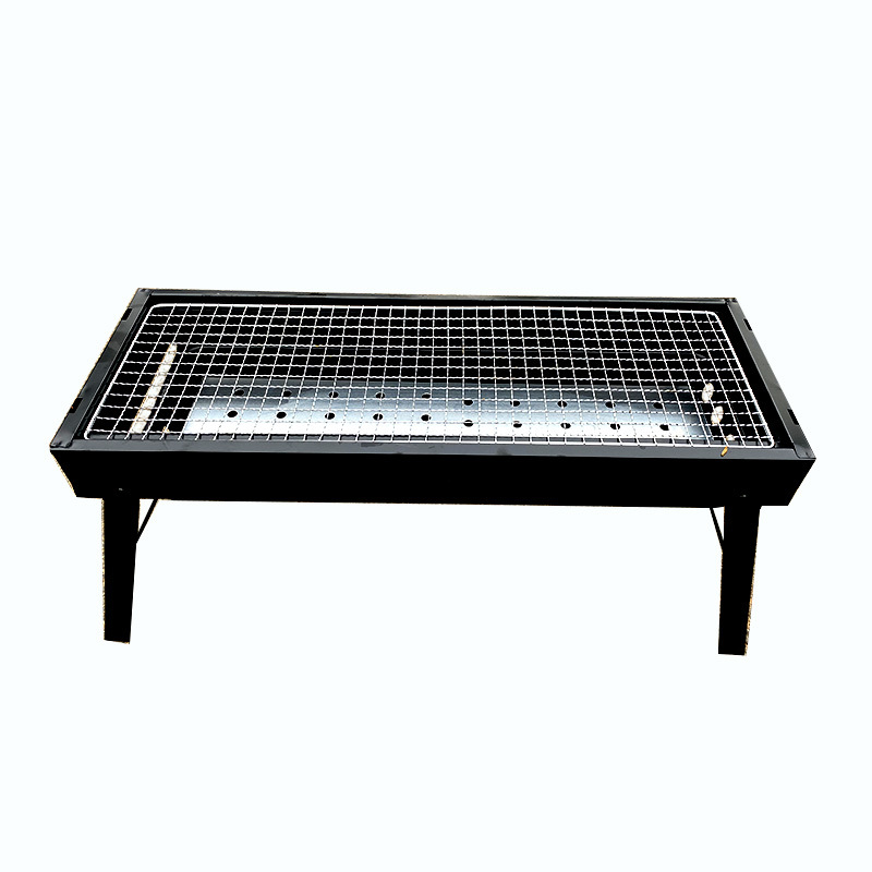 The popular drawer-type carbon trough outdoor folding barbecue grill with side suction and charcoal for multi-person BBQ pic 5