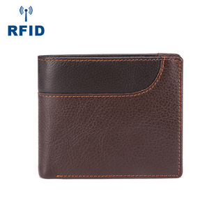 跨境新款男士钱包rfid多卡位休闲复古真皮钱包大容量手拿包零钱包详情15