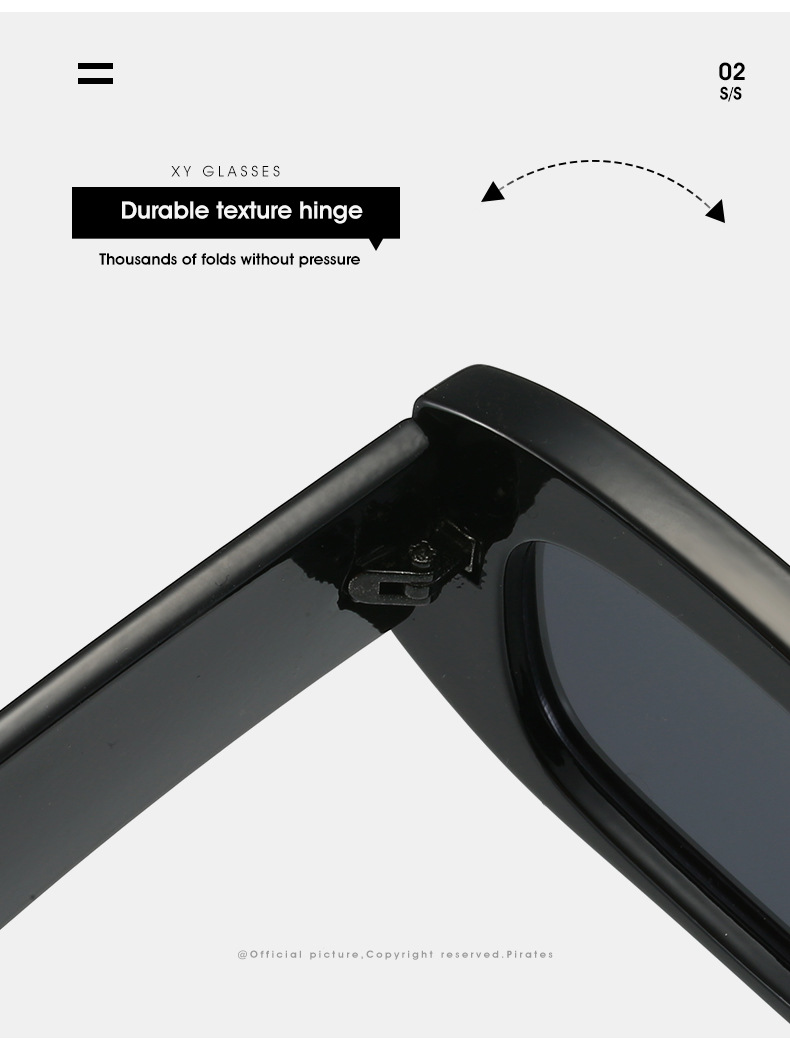 2024跨境新款简约方形太阳镜 欧美时尚品牌CU家爆款矩形百搭墨镜详情15