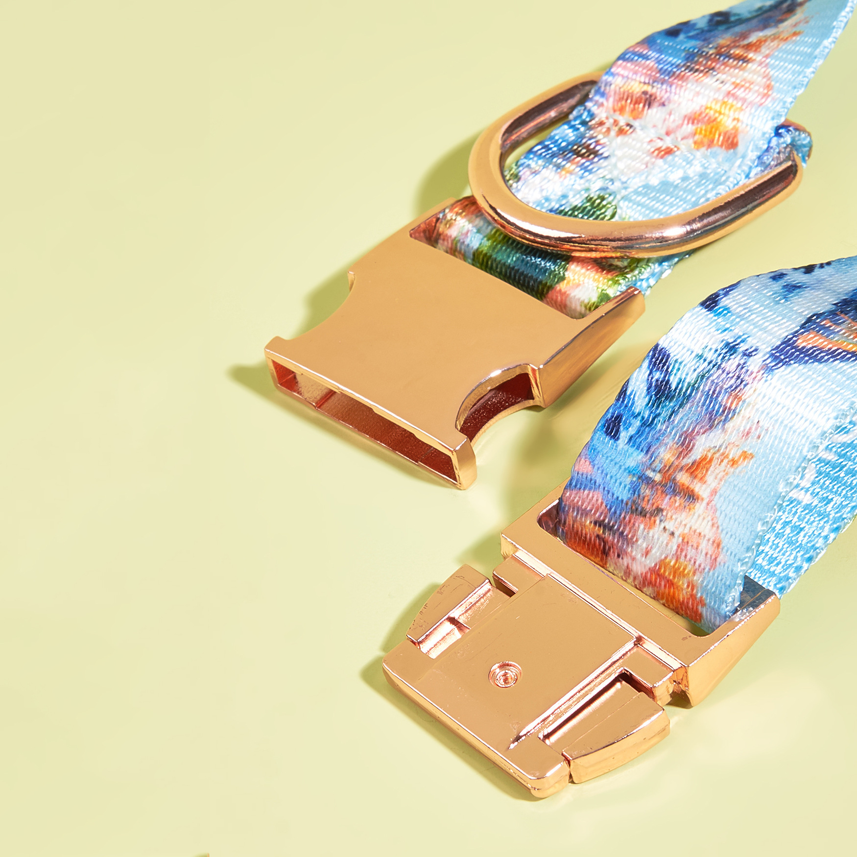 MIDI Cross-border New pet medium and large-sized dog imitation nylon printing factory wholesale adjustable and etchable alloy buckle dog collar pet supplies Pet collar buckle metal pic 20