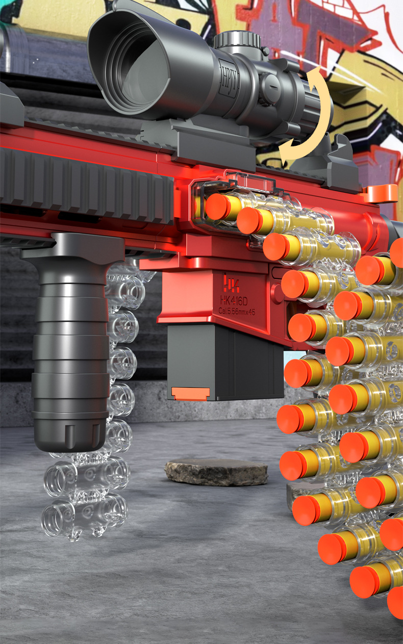 m416手动连发弹链抛壳儿童软弹枪大尺寸98k突击步枪男孩玩具详情9