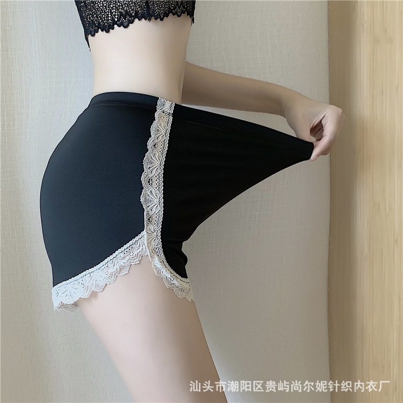 Summer anti-glare safety pants with lace edges and leggings. Women can wear high-waisted anti-glare pants on the outside and safety shorts on the inside pic 10