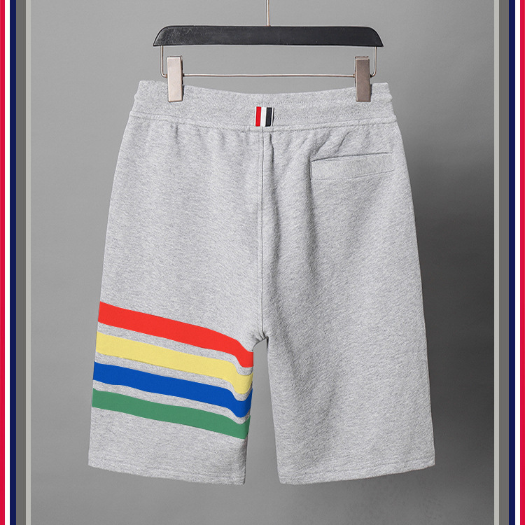 TB teñido teñido cuatro barras rayas moda hombre verano moda pantalones de algodón moda marca pantalones medios pantalones deportivos pantalones casuales hombres pic 61
