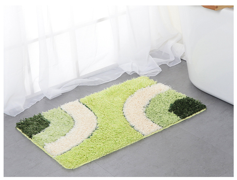 加厚几何浴室马桶三件套卧室客厅防滑垫子卫生间吸水脚垫入户地垫详情10