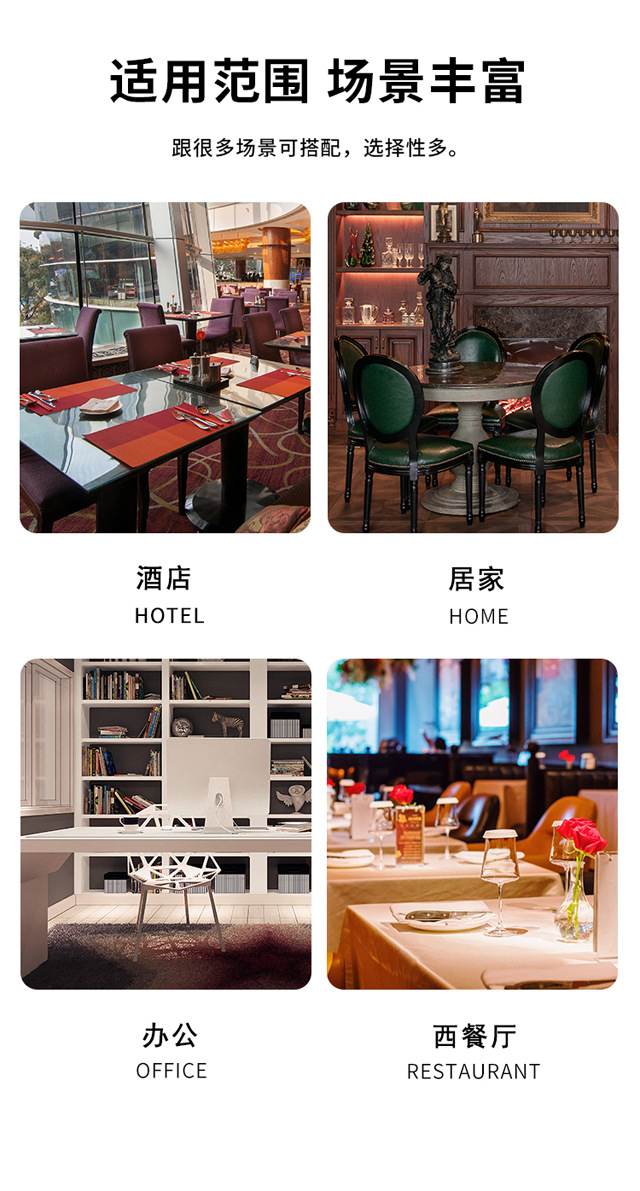 Creative Nordic-style square anti-slip bottom leather placemats, waterproof and oil-proof Western-style heat insulation pads, household heat-resistant pads pic 5