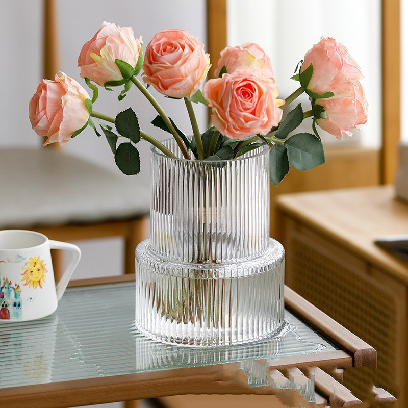European retro glass vases, personalized and creative living room and office water-grown flower arrangement containers, decorative handicrafts pic 4