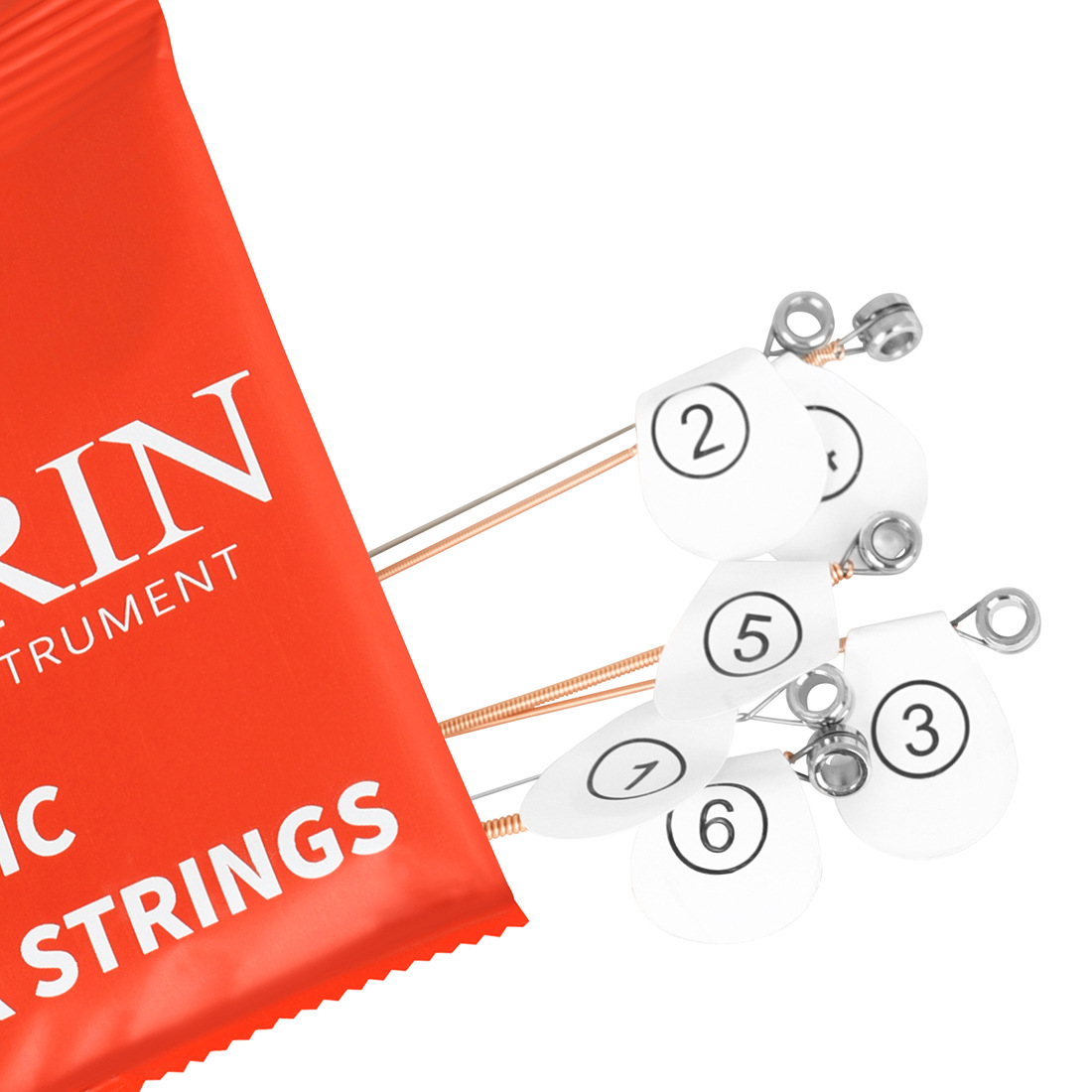 IRIN folk guitar strings A132, a set of 6 red copper strings, acoustic guitar strings, guitar accessories wholesale pic 10