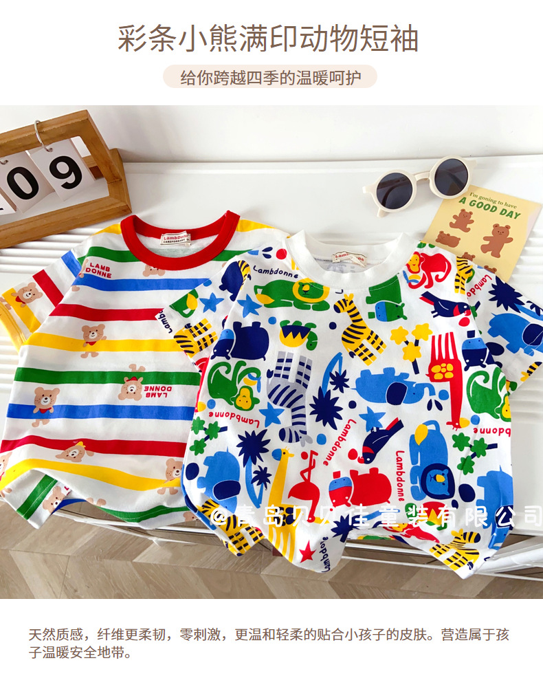 儿童短袖T恤日系Miki夏季薄款2025年女童短袖批发中小童外贸童装详情11