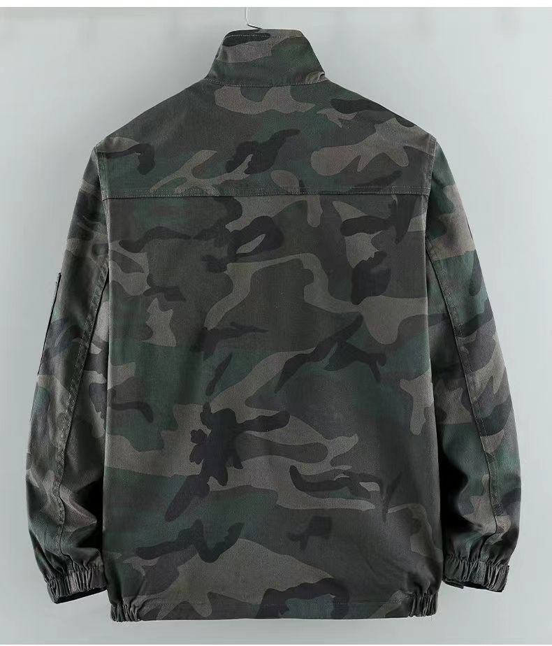 厂家批发春秋工作服弹力工装汽修户外耐脏电焊劳保防烫迷彩服套装详情35