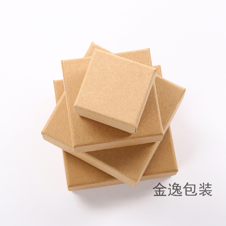 Factory direct sales of top and bottom cover kraft paper packaging boxes, stud earrings, necklaces, rings, bracelet boxes, jewelry boxes, wholesale and in stock pic 8