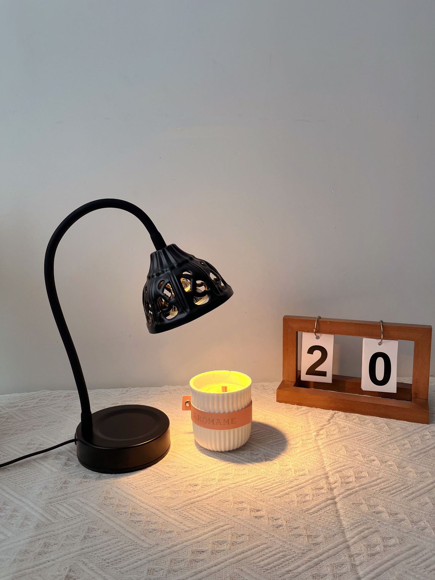 Bedroom bedside lamp, flameless aroma diffuser lamp, atmosphere wax melting lamp, candlestick lamp, melting candle lamp, dimming timer, night light, table lamp pic 9