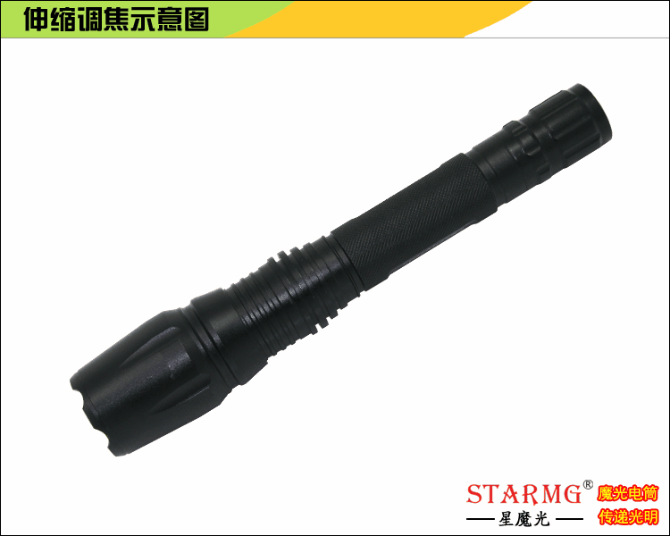 Two 18650 retractable outdoor cycling high-intensity T6 aluminum alloy LED flashlights are selling well pic 18