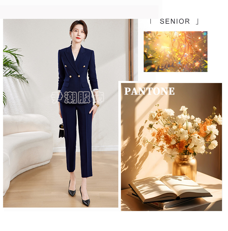 职业装时尚衬衫女装2024春季新款时尚气质百搭小个子管理白领工服详情15