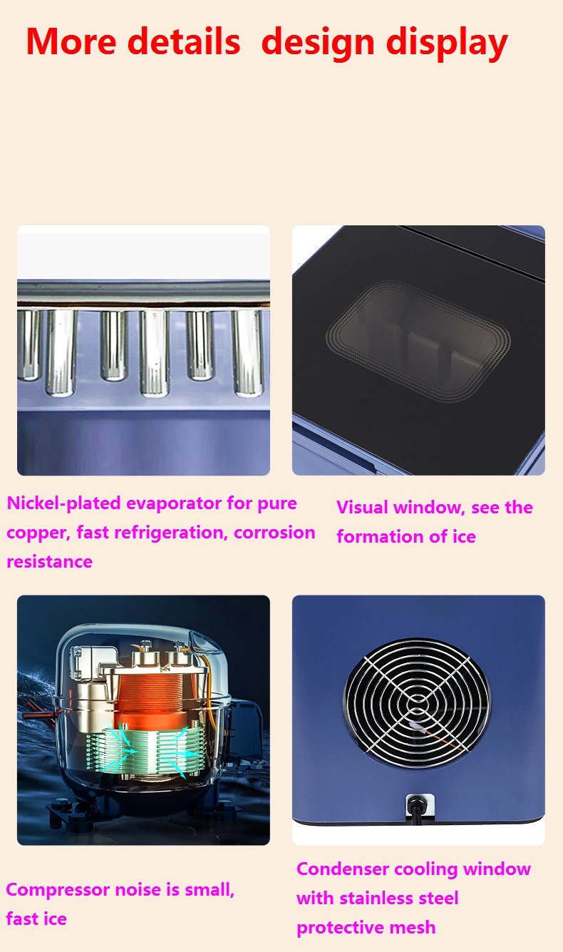 Cross-border e-commerce export milk tea shop ice cube machine ice maker machine automatic household ice maker pic 18