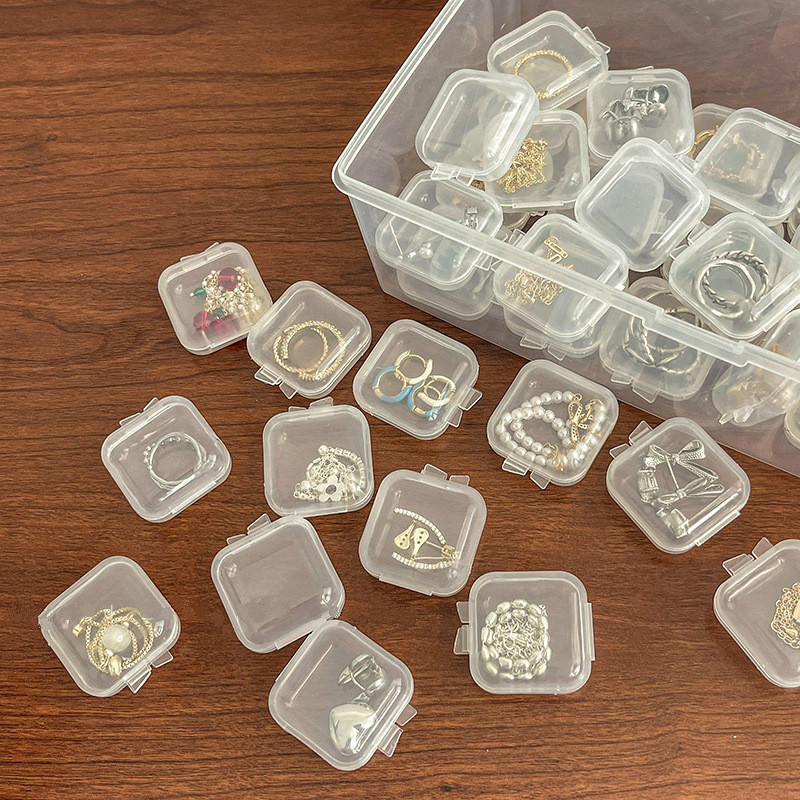Small box, transparent plastic, small medicine box, ear studs, small square ring, jewelry, earplug box, USB flash drive, mobile phone card storage box pic 4