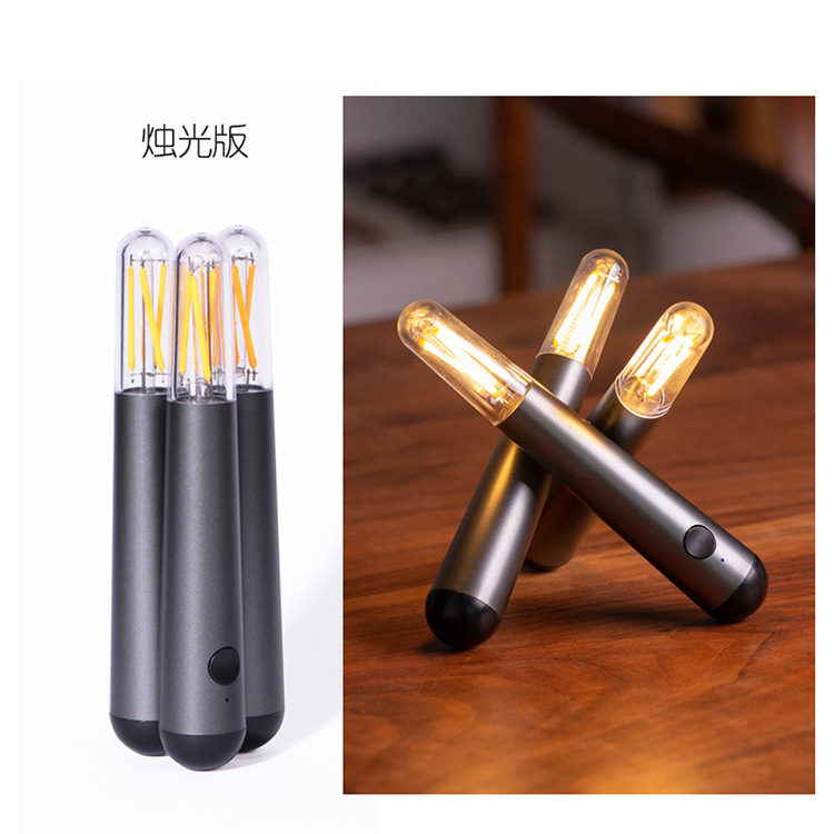 迷你小夜灯桌面氛围灯床头家用吧台灯 便携露营灯小台灯USB充电灯详情2