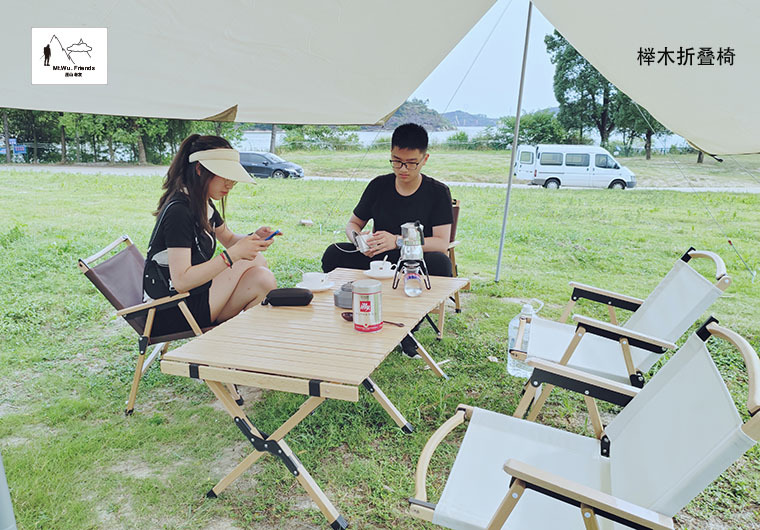 Wushan Old Friend imported beech wood outdoor folding Chair, portable camping and Leisure chair kermit Chair pic 5
