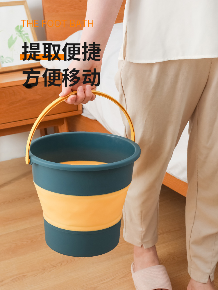 家用折叠水桶清洁水桶便携式钓鱼桶洗车桶学生宿舍提水桶详情1