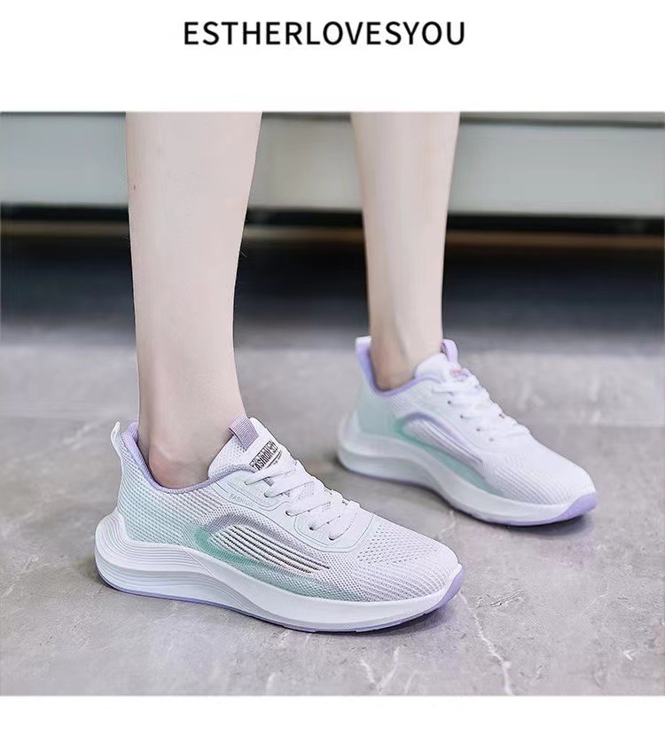 休闲女鞋批发运动鞋女士时尚潮流时尚飞织面透气女士轻便运动女鞋详情14