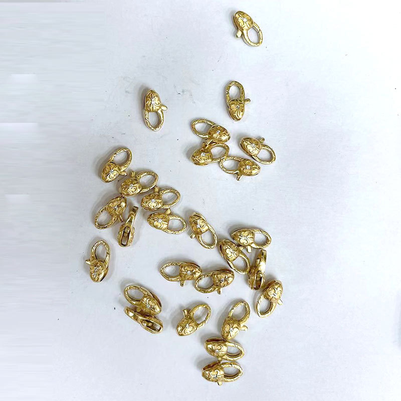 手工DIY饰品材料配件优质铜铸造龙虾扣链接扣手链手机搭扣批挂件详情5