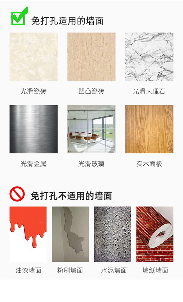 Kitchen non-perforated rag rack, countertop wall-mounted storage wonder, sink countertop rag draining storage rack wholesale pic 15