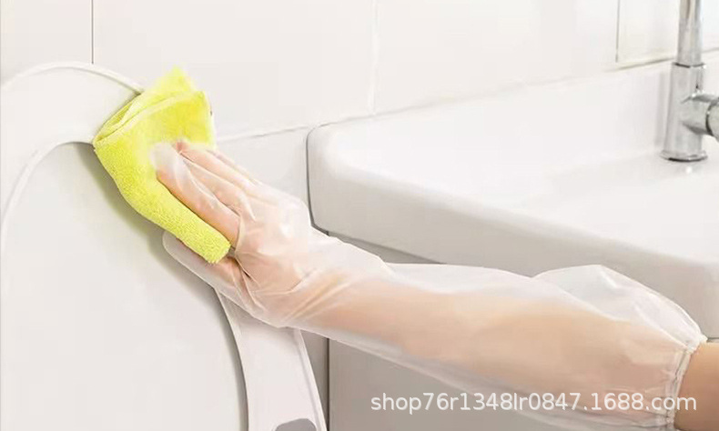 俊达加厚一次性长手套家务清洁餐饮防护PE材质日本工艺便宜实惠厂家直销 家务手套便宜手套详情5