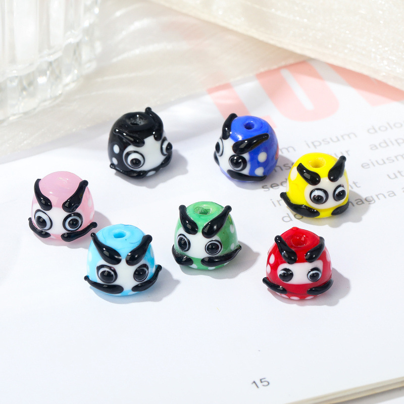 晗钰缘 新款卡通达摩琉璃直孔手串散珠DIY手链串珠饰品配件材料详情1