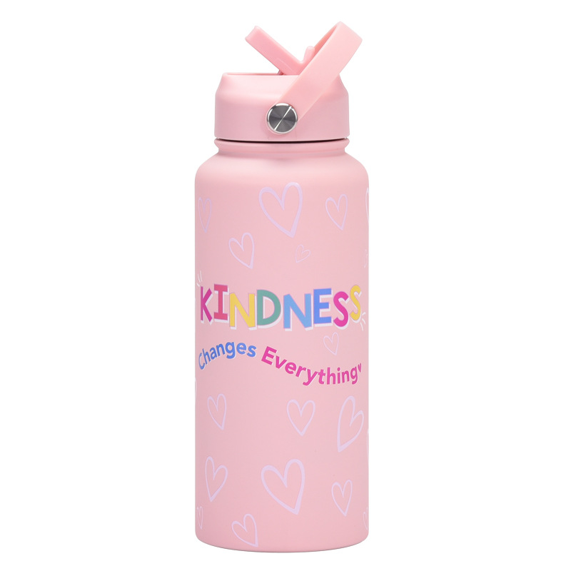 2025新款不锈钢大容量保温杯1L便携运动水壶印刷吸管水杯大口提手保温杯详情8