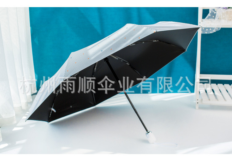 Fully automatic folding sun umbrella, black rubber, sunny and rainy, female student sunshade, self-opening and closing, UV protection and sun protection pic 7