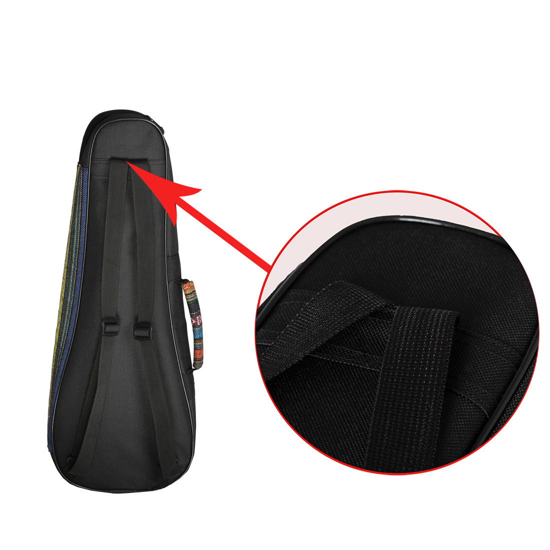 Irin 21-inch ukulele bag with cotton semi-ethnic style ukulele guitar bag, backpack and Ukulele backpack pic 6